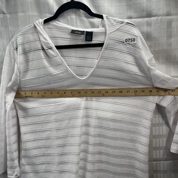 Apt.9 Women Summer Top With Hood Color White Size L - Picture 4 of 12